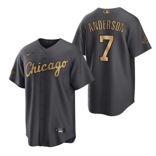 Men's Tim Anderson Chicago White Sox American League Charcoal 2022 MLB All-Star Game Replica Jersey