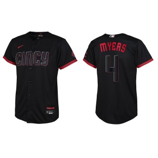 Wil Myers Youth Cincinnati Reds Black 2023 City Connect Replica Jersey