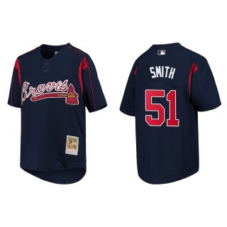 Will Smith Atlanta Braves Mitchell & Ness Navy Cooperstown Collection Mesh Batting Practice Jersey