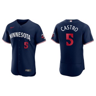Willi Castro Minnesota Twins Nike Navy Road Alternate 2023 Authentic Jersey