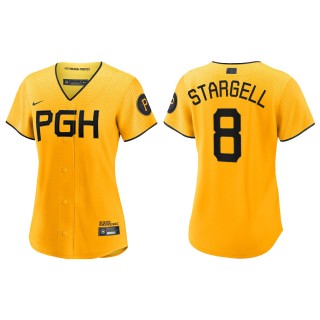 Willie Stargell Women Pittsburgh Pirates Gold City Connect Replica Jersey