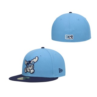 Wilmington Blue Rocks Light Blue Authentic Collection Team Game 59FIFTY Fitted Hat