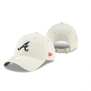 Women's Atlanta Braves Khaki Stone Core Classic 9TWENTY Adjustable Hat