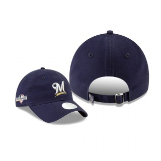 Women's Milwaukee Brewers Navy 2019 Postseason 9TWENTY Adjustable Sidepatch Hat