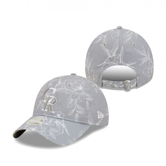 Women's Colorado Rockies Gray Botanic 9TWENTY Adjustable Hat