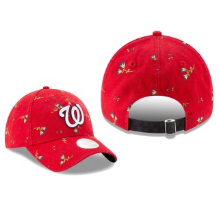 Women's Washington Nationals Red Blossom 9TWENTY Adjustable Hat