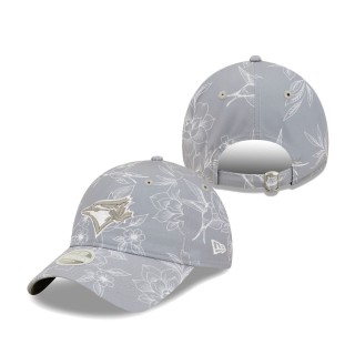 Women's Toronto Blue Jays Gray Botanic 9TWENTY Adjustable Hat