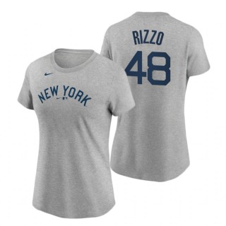 Women Yankees Anthony Rizzo Gray 2021 Field of Dreams Tee