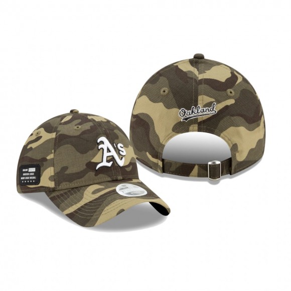 Women's Oakland Athletics Camo 2021 Armed Forces Day 9TWENTY Hat
