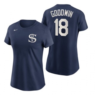 Women White Sox Brian Goodwin Navy 2021 Field of Dreams Tee