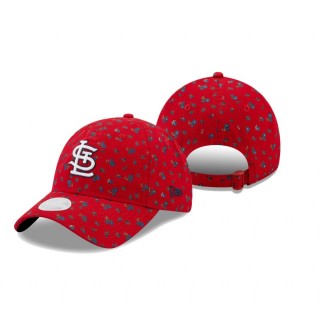Women's St. Louis Cardinals Red Floral 9TWENTY Adjustable Hat