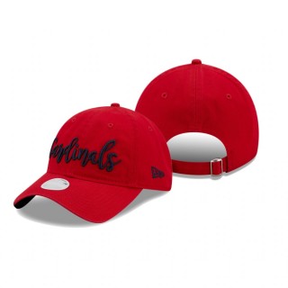 Women's St. Louis Cardinals Red Team Script 9TWENTY Adjustable Hat