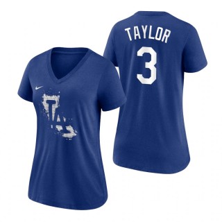 Los Angeles Dodgers Royal 2021 City Connect Chris Taylor T-Shirt Women's
