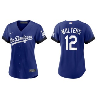 Women's Tony Wolters Dodgers Royal 2021 City Connect Replica Jersey