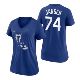 Los Angeles Dodgers Royal 2021 City Connect Kenley Jansen T-Shirt Women's