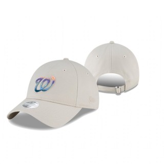 Women's Washington Nationals Cream Sunset 9TWENTY Adjustable Hat