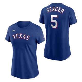 Women's Texas Rangers Corey Seager Royal 2023 World Series Champions T-Shirt