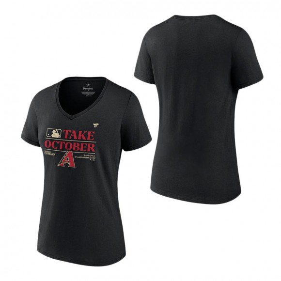 Women's Arizona Diamondbacks Black 2023 Postseason Locker Room T-Shirt