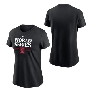 Women's Arizona Diamondbacks Black 2023 World Series Authentic Collection T-Shirt