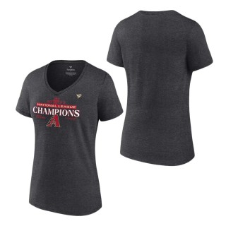 Women's Arizona Diamondbacks Charcoal 2023 National League Champions Locker Room T-Shirt