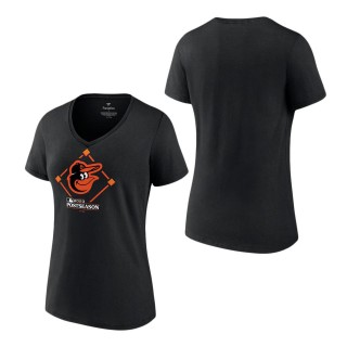 Women's Baltimore Orioles Black 2023 Postseason Around the Horn T-Shirt