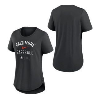 Women's Baltimore Orioles Black 2023 City Connect Tri-Blend T-Shirt