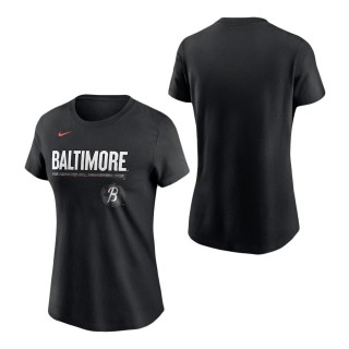Women's Baltimore Orioles Black 2023 City Connect Wordmark T-Shirt