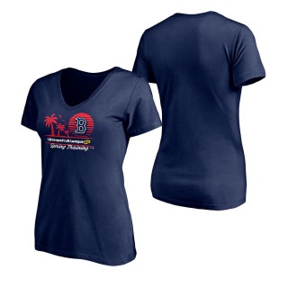 Women's Boston Red Sox Navy 2022 MLB Spring Training Grapefruit League Horizon Line T-Shirt
