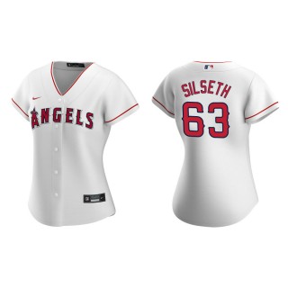 Women's Los Angeles Angels Chase Silseth White Replica Jersey