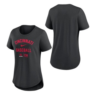 Women's Cincinnati Reds Black 2023 City Connect Tri-Blend T-Shirt