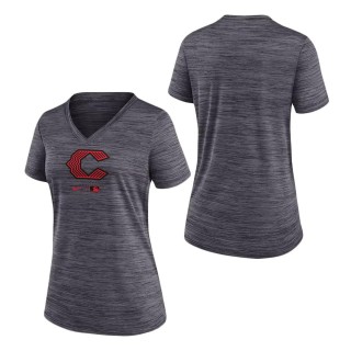 Women's Cincinnati Reds Black 2023 City Connect Velocity Practice T-Shirt