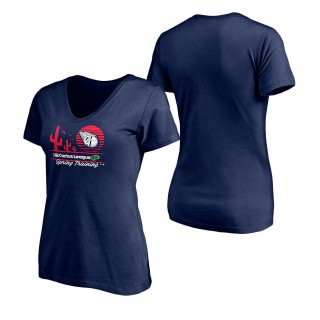 Women's Cleveland Guardians Navy 2022 MLB Spring Training Cactus League Horizon Line T-Shirt