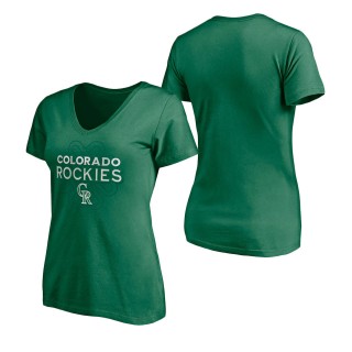 Women's Colorado Rockies Kelly Green St. Patrick's Day Team Celtic Knot T-Shirt