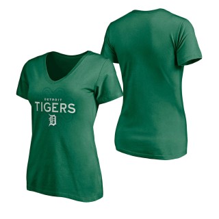 Women's Detroit Tigers Kelly Green St. Patrick's Day Team Celtic Knot T-Shirt