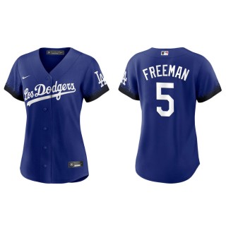 Women's Dodgers Freddie Freeman Royal 2021 City Connect Replica Jersey