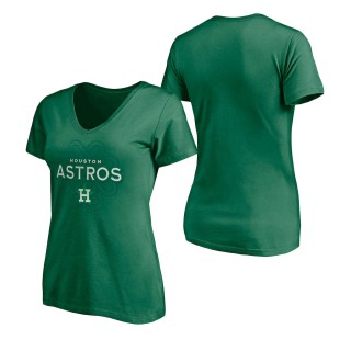 Women's Houston Astros Kelly Green St. Patrick's Day Team Celtic Knot T-Shirt