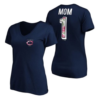 Women's Minnesota Twins Navy Mother's Day Logo V-Neck T-Shirt