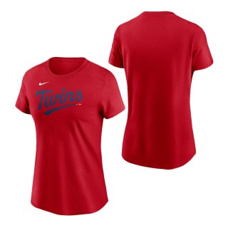 Women's Minnesota Twins Red 2023 Wordmark T-Shirt