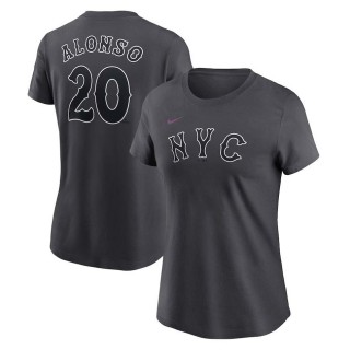 Women's New York Mets Pete Alonso Graphite 2024 City Connect Fuse T-Shirt
