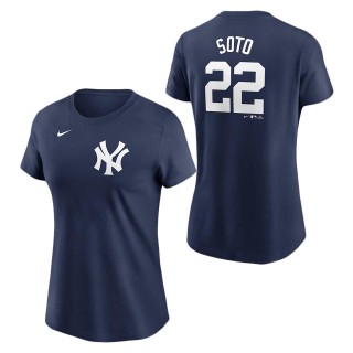 Women's New York Yankees Juan Soto Navy 2024 Fuse T-Shirt