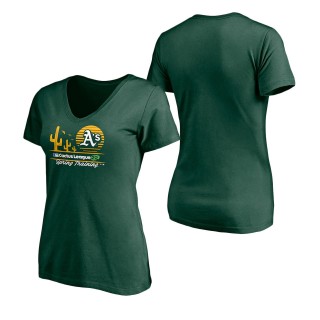 Women's Oakland Athletics Green 2022 MLB Spring Training Cactus League Horizon Line T-Shirt