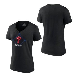 Women's Philadelphia Phillies Black 2023 Postseason Around the Horn T-Shirt