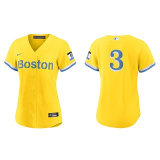 Women's Boston Red Sox Reese McGuire Gold Light Blue City Connect Replica Jersey
