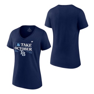 Women's Tampa Bay Rays Navy 2023 Postseason Locker Room T-Shirt