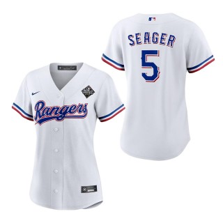 Women's Texas Rangers Corey Seager White 2023 World Series Replica Player Jersey