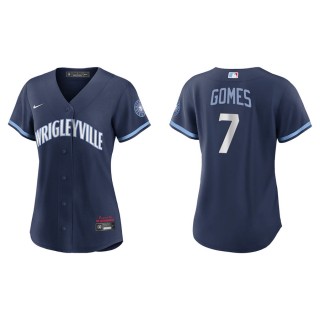 Women's Cubs Yan Gomes Navy 2021 City Connect Replica Jersey
