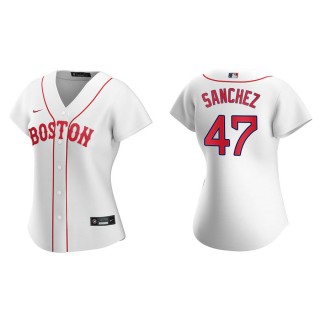 Women's Red Sox Yolmer Sanchez Red Sox 2021 Patriots' Day Replica Jersey