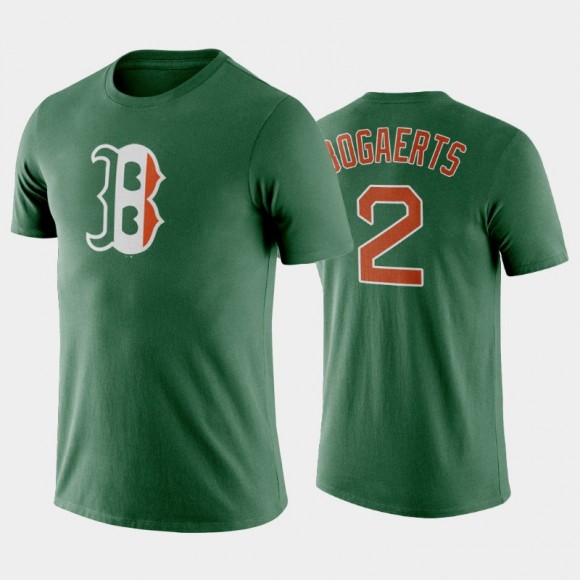 Irish Heritage #2 Xander Bogaerts Boston Red Sox Green T-Shirt