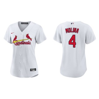 Yadier Molina Women's St. Louis Cardinals White Home Official Replica Jersey