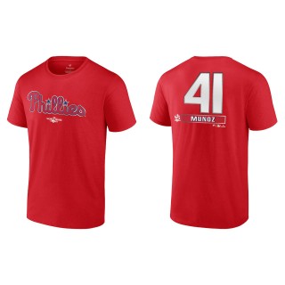 Yairo Munoz Philadelphia Phillies Red 2022 World Series T-Shirt